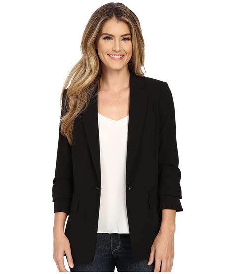 michael kors black cutout blazer womens|women's two button boyfriend blazer.